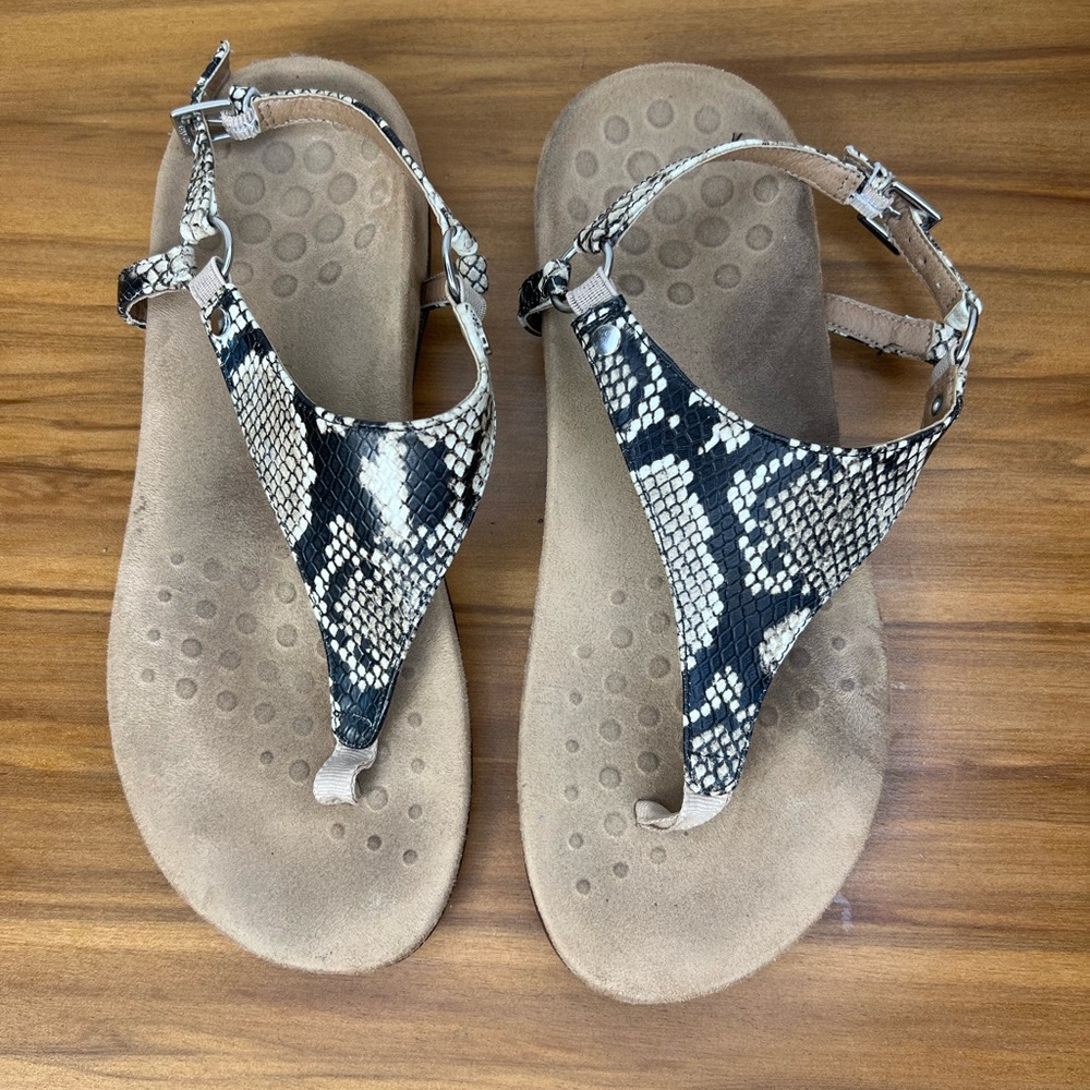 Vionic Kirra Snakeskin Pattern Sandals Summer Shoes 8W